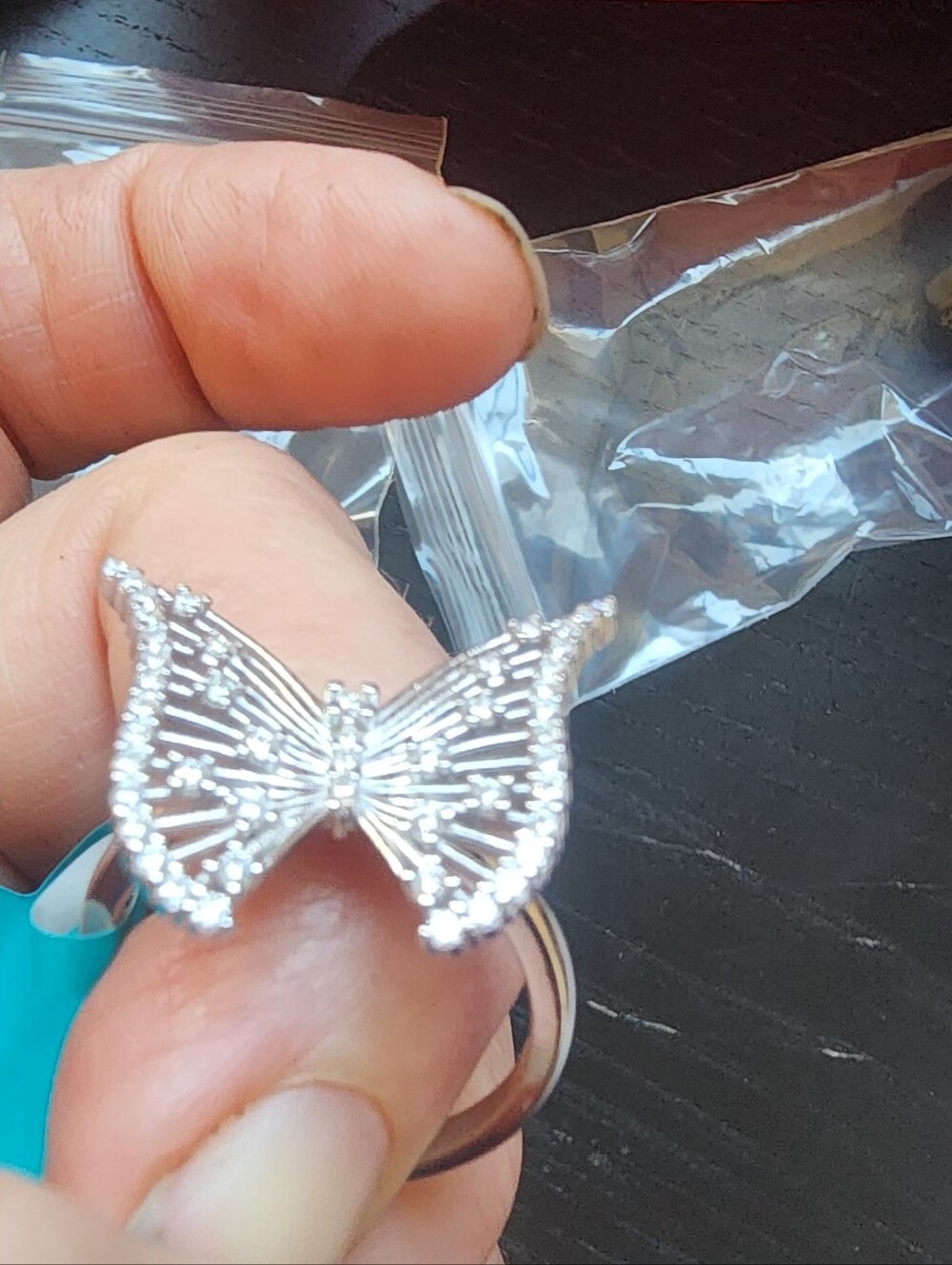 Sterling Silver Butterfly Ring - Silver